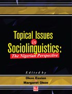 Topical Issues in Sociolinguistics